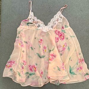 Fredericks of Hollywood Vintage Sheer and Lacy Nightie, Size Large